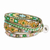Positive energy bracelet, 'Blessings of Luck' - Braided and Beaded Long Wrap Positive Energy Luck Bracelet