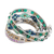 Beaded wrap bracelet, 'Santiago Sparkles' - Braided and Beaded Wrap Bracelet From Guatemala