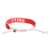 Armband aus Glasperlen - Geflochtenes Armband aus roten und weißen Glasperlen mit Schiebeknoten