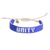 Glass beaded bracelet, 'Unity in Blue' - Blue and White Glass Bead Woven Bracelet with Sliding Knot (image 2a) thumbail