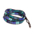 Glass bead wrap bracelet, 'Leather-Bound Sea' - Blue and Sea Green Beaded Bracelet with Leather Trim (image 2b) thumbail