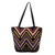 Cotton shoulder bag, 'Geometric Mountains' - Cotton Shoulder Bag with Multicolor Geometric Design (image 2a) thumbail