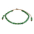 Jasper beaded bracelet, 'Rainforest Wrap' - Dark Green Jasper Beaded Bracelet with Sliding Knot