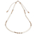 Jaspis-Perlenkette - Verstellbare Halskette aus weißem Harz und braunen Jaspisperlen