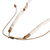 collar de cuentas de jaspe - Collar ajustable con cuentas de resina blanca y jaspe marrón