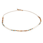 Jasper beaded anklet, 'Guatemala Driftwood' - Unisex Turquoise and Jasper Beaded Anklet from Guatemala