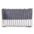 Handwoven cosmetic bag, 'Navy over White' - Hand-Woven Recycled Vinyl Cord Cosmetic Bag in Blue & White thumbail