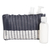 Handwoven cosmetic bag, 'Navy over White' - Hand-Woven Recycled Vinyl Cord Cosmetic Bag in Blue & White (image 2d) thumbail
