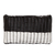 Handwoven cosmetic bag, 'Black over White' - Black-on-White Recycled Cord Cosmetic Purse with Zipper (image 2c) thumbail