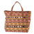 Cotton tote bag, 'Monterrico' - Loom Woven Cotton Tote Bag with Outer Pockets and Lining (image 2e) thumbail