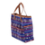 Cotton tote bag, 'Champerico Bound' - Hand Woven Blue Multicolor Cotton Tote Purse from Guatemala (image 2d) thumbail