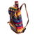 Cotton backpack, 'Rainbow Rambler' - Rainbow Colored Loom Woven Backpack from Guatemala (image 2d) thumbail