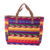 Cotton tote bag, 'Sun and Rainbow' - Zippered Tote Bag with 100% Cotton Exterior in Bright Colors (image 2a) thumbail