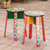 Wood stools, 'Central American Owls' (pair) - Hand Painted Wood Stools with Owls and Flowers (Pair) thumbail