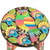 Wood stools, 'Central American Owls' (pair) - Hand Painted Wood Stools with Owls and Flowers (Pair) (image 2b) thumbail