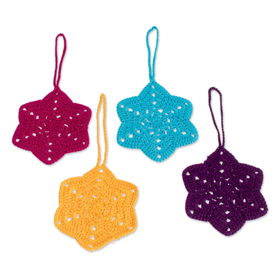 Artisan Crafted Star Ornaments (Set of 4)