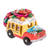 Mini-Keramikskulptur - Rote und gelbe Keramik-Minibusfigur aus Guatemala