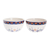 Tazones de sopa de cerámica, (par) - Tazones Soperos de Cerámica Pintados a Mano con Diseño Geométrico (Pareja)
