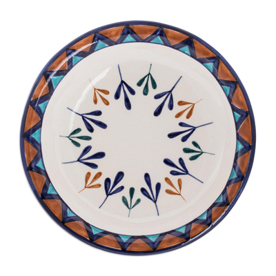 Ensaladeras de cerámica, (pareja) - Cuencos de Cerámica Pintados a Mano con Diseño Geométrico (Pareja)