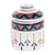 Ceramic sugar bowl, 'Antigua Breeze' - Off-White Ceramic Sugar Bowl with Geometric Design