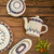 Kaffeekanne aus Keramik - Handbemalte Keramik-Kaffeekanne mit geometrischem Design
