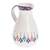 Ceramic pitcher, 'Antigua Breeze' - Ceramic Hand Painted Pitcher with Geometric Design