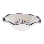 Ceramic fruit bowl, 'Antigua Breeze' - Ceramic Hand-Painted Fruit Bowl with Geometric Design