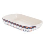 Ceramic rectangular casserole, 'Antigua Breeze' - Ceramic Hand Painted Rectangular Casserole Dish