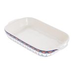 Ceramic rectangular casserole, 'Antigua Breeze' - Ceramic Hand Painted Rectangular Casserole Dish