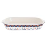 Ceramic rectangular casserole, 'Antigua Breeze' - Ceramic Hand Painted Rectangular Casserole Dish