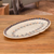 Ceramic oval platter, 'Antigua Breeze' (19 inch) - Ceramic Oval Serving Platter with Geometric Design (19 Inch)
