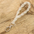 Cotton macrame key chain, 'Twisted Square Knot' - 100% Cotton Fiber Macrame Loop Key Holder from Guatemala thumbail