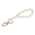 Cotton macrame key chain, 'Twisted Square Knot' - 100% Cotton Fiber Macrame Loop Key Holder from Guatemala (image 2a) thumbail