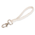 Cotton macrame key chain, 'Knotted Ivory Band' - 100% Cotton Macrame Strap Key Chain with Pewter Clasp (image 2a) thumbail