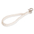 Cotton macrame key chain, 'Knotted Ivory Band' - 100% Cotton Macrame Strap Key Chain with Pewter Clasp (image 2b) thumbail