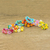 Beaded toe rings, 'Floral Fling' (set of 10) - Multicolour Glass Beaded Toe Rings from Guatemala (Set of 10)
