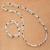 Glass bead necklaces, 'Keep or Share' (set of 3) - White Black and Grey Flower Beaded Necklaces (Set of 3) (image 2) thumbail