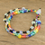Beaded multi-strand bracelet, 'Glass Garden' - Floral Glass Bead Multi-Strand Bracelet from Guatemala (image 2) thumbail