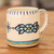 Ceramic mug, 'Bermuda' - Ceramic Hand Painted Coffee Mug with Floral Design thumbail