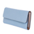 Leather wallet, 'Salvadoran Blue' - Sky Blue Leather Tri Fold Wallet With Snap Closure (image 2a) thumbail
