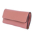 Leather wallet, 'Salvadoran Rosewood' - Rosewood Pink Leather Tri Fold Wallet With Snap Closure (image 2a) thumbail