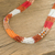 Beaded multi-strand necklace, 'Guatemalan Sun' - Multi-Strand Glass Beaded Long Necklace in Reds and Oranges