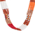 Beaded multi-strand necklace, 'Guatemalan Sun' - Multi-Strand Glass Beaded Long Necklace in Reds and Oranges