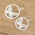 Ohrhänger aus Sterlingsilber - Sterlingsilber-Ohrringe mit umschlossenen Schmetterlingen aus Costa Rica