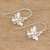 Sterling silver dangle earrings, 'Bee Yourself' - Sterling Silver Dangle Earrings with Hanging Bees (image 2b) thumbail