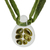 Halskette mit Glasanhänger - Klare tropfenförmige Glasanhänger-Halskette mit geflochtener Kordel