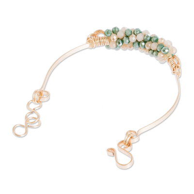 Crystal beaded bracelet, 'Magical Shimmer' - Beaded Bracelet from Costa Rican Artisan