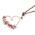 Beaded crystal pendant necklace, 'Close to My Heart' - Beaded Pendant Necklace from Costa Rica