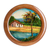 Plato decorativo de cedro - Plato decorativo de cedro pintado a mano casa rural costa rica