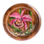 Placa de madera decorativa - Plato decorativo floral pintado a mano